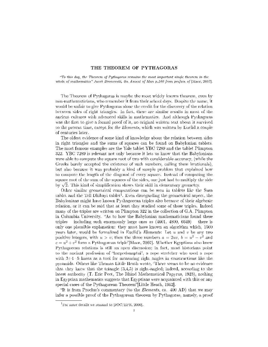 The Theorem of Pythagoras Datei