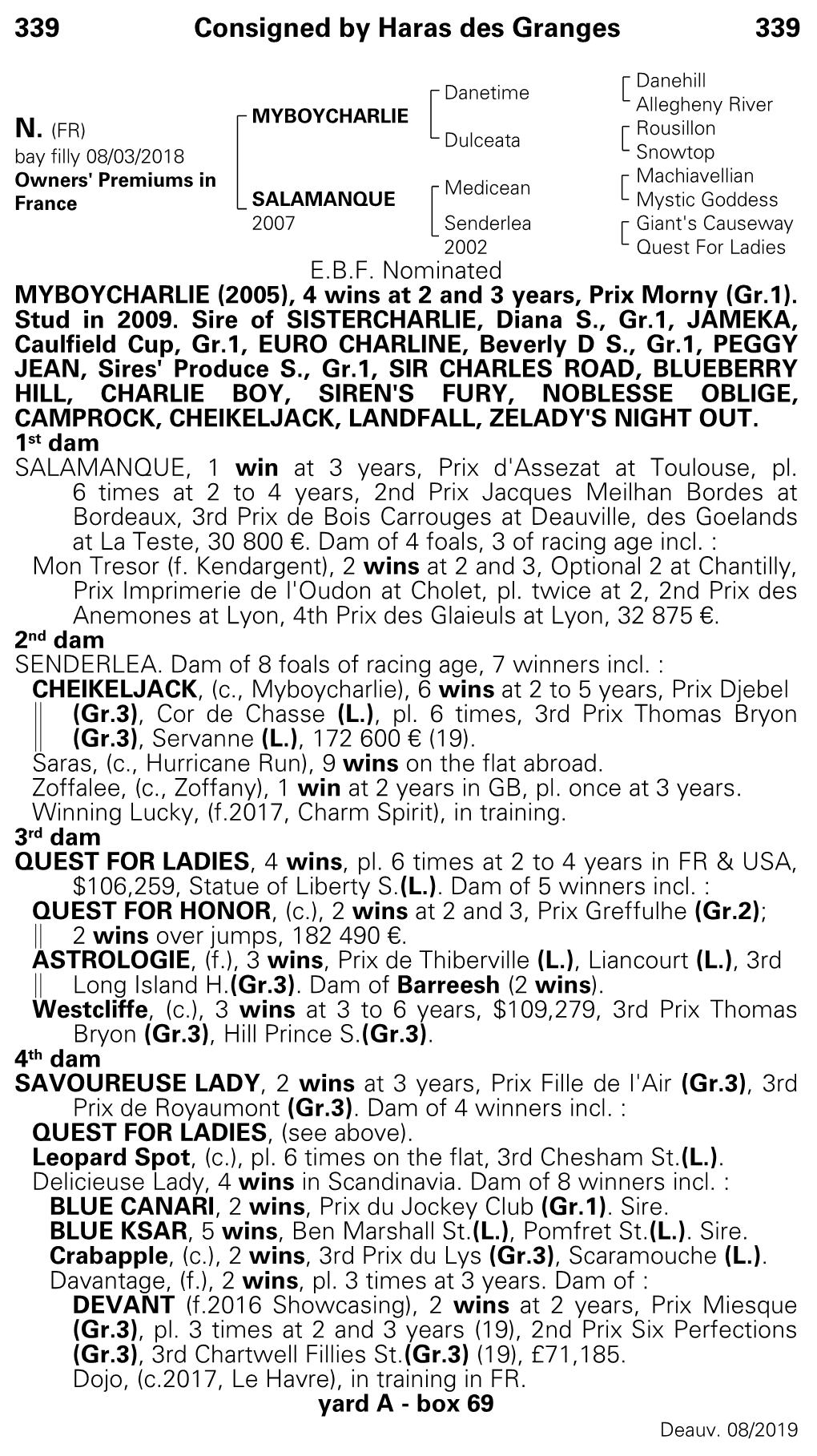 339 Consigned by Haras Des Granges 339 N. (FR)