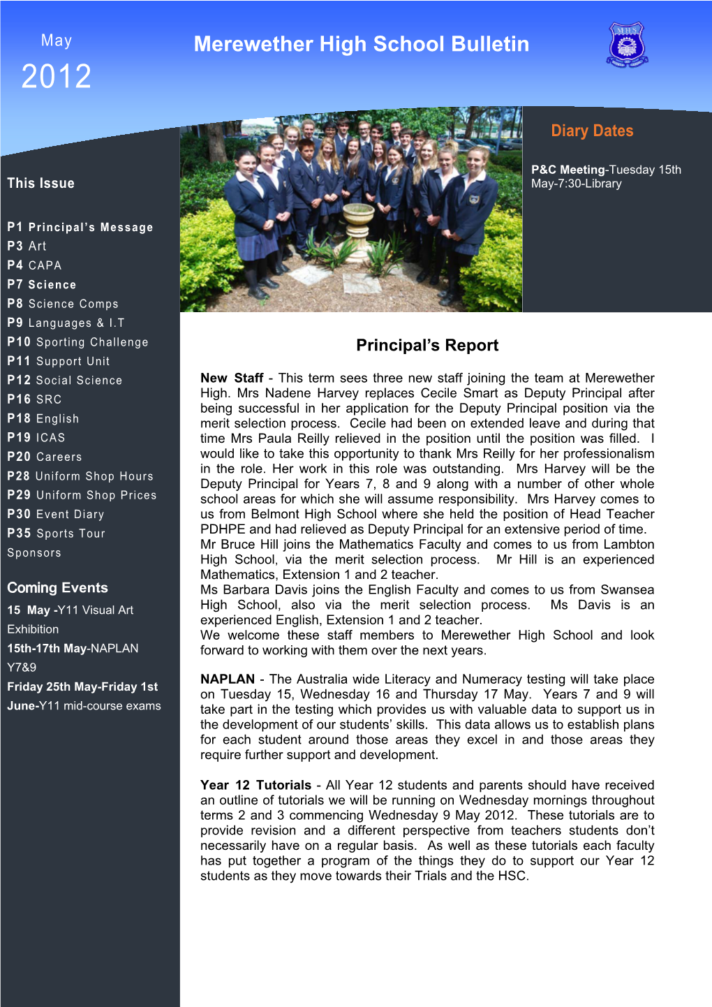Merewether High School Bulletin 2012