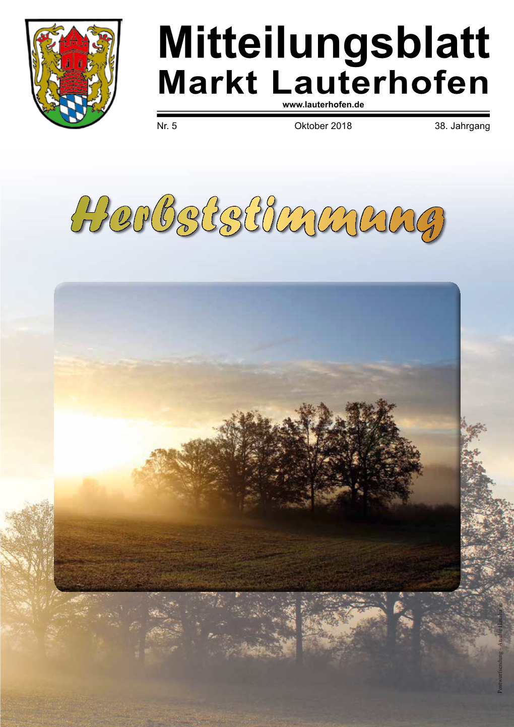 Herbststimmung Postwurfsendung - an Alle Haushalte Postwurfsendung - Liebe Mitbürgerinnen Und Mitbürger