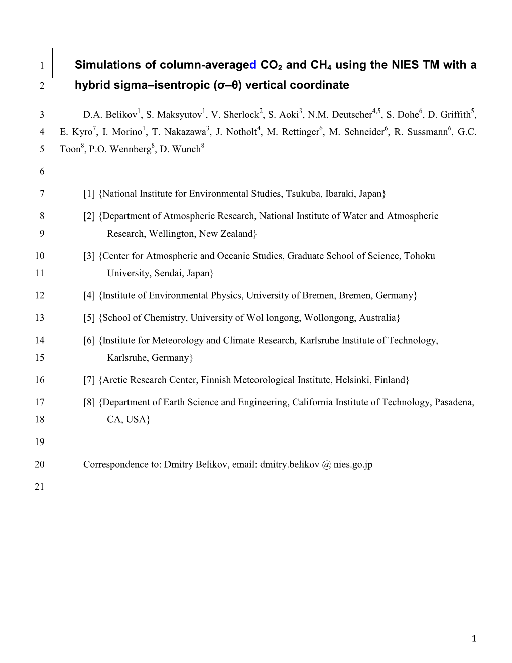 Algorithms for Calculation of Vertical Tracers