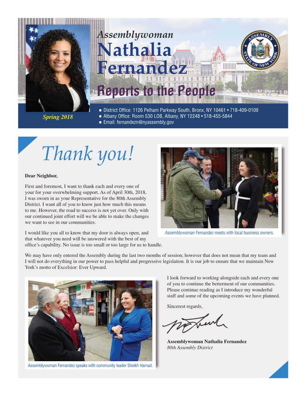 Nathalia Fernandez Reports to the People