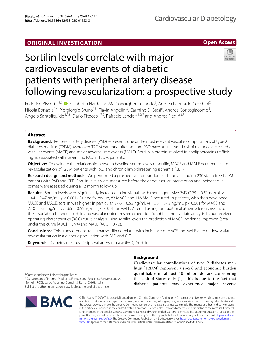 Sortilin Levels Correlate with Major Cardiovascular Events of Diabetic