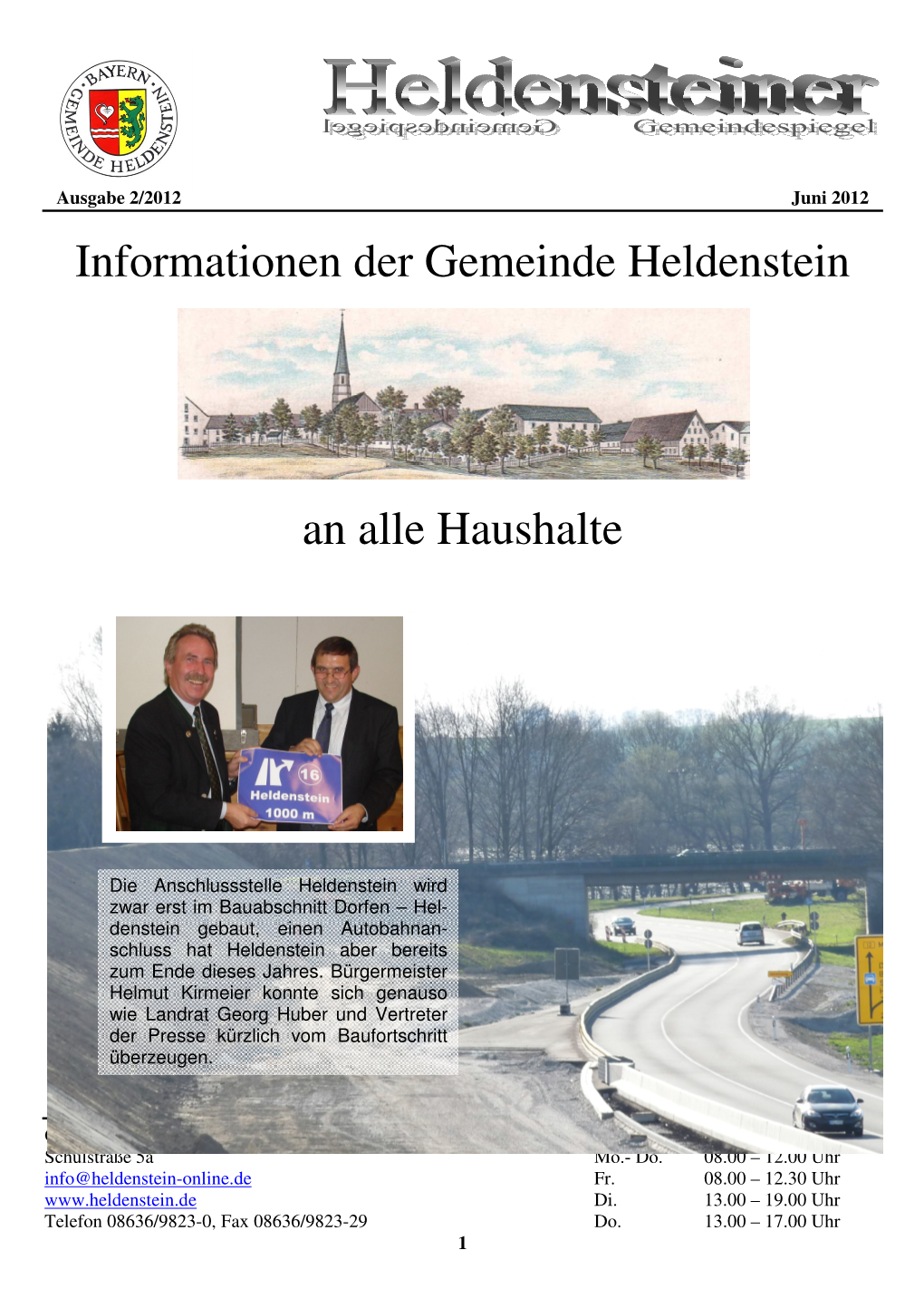 Informationen Der Gemeinde Heldenstein an Alle Haushalte