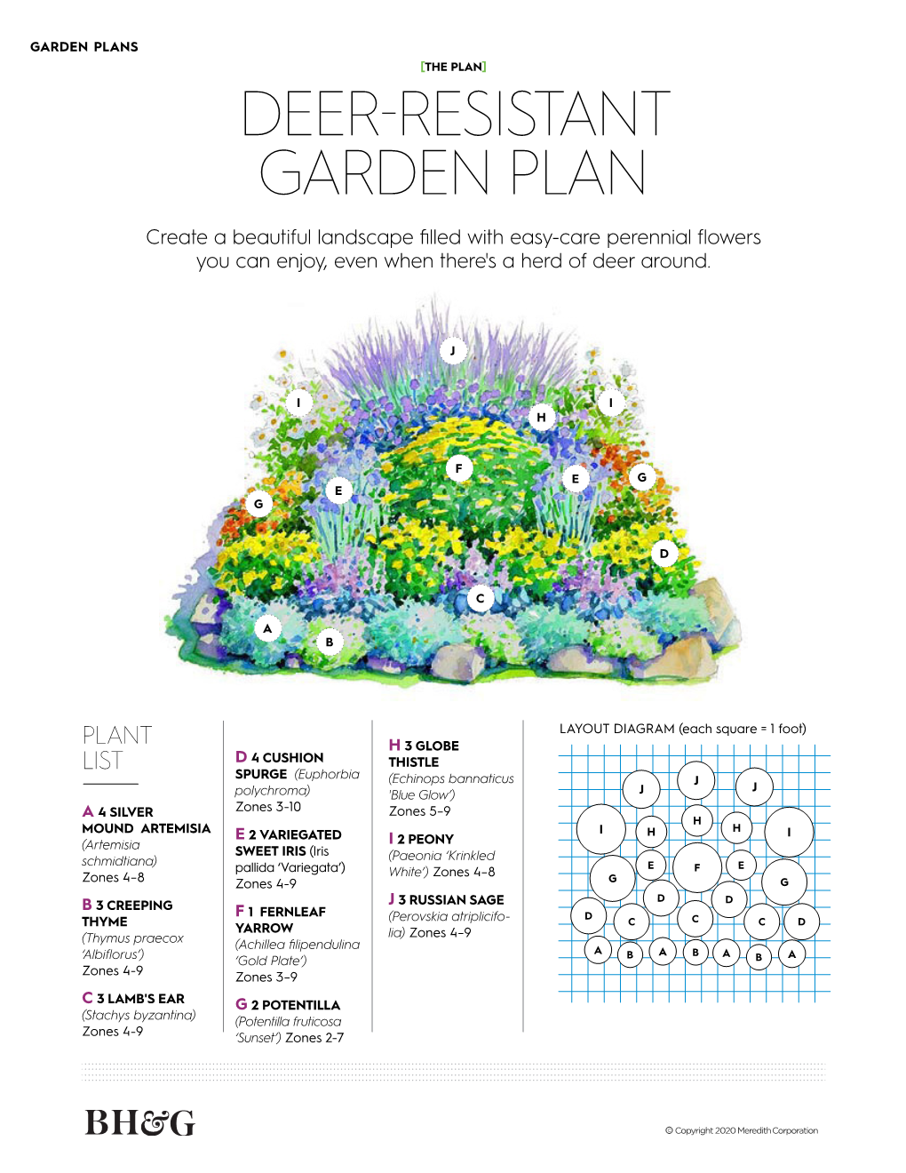 DEER-RESISTANT GARDEN PLAN Create a Beautiful Landscape Filled with Easy-Care Perennial Flowers You Can Enjoy, Even When There's a Herd of Deer Around