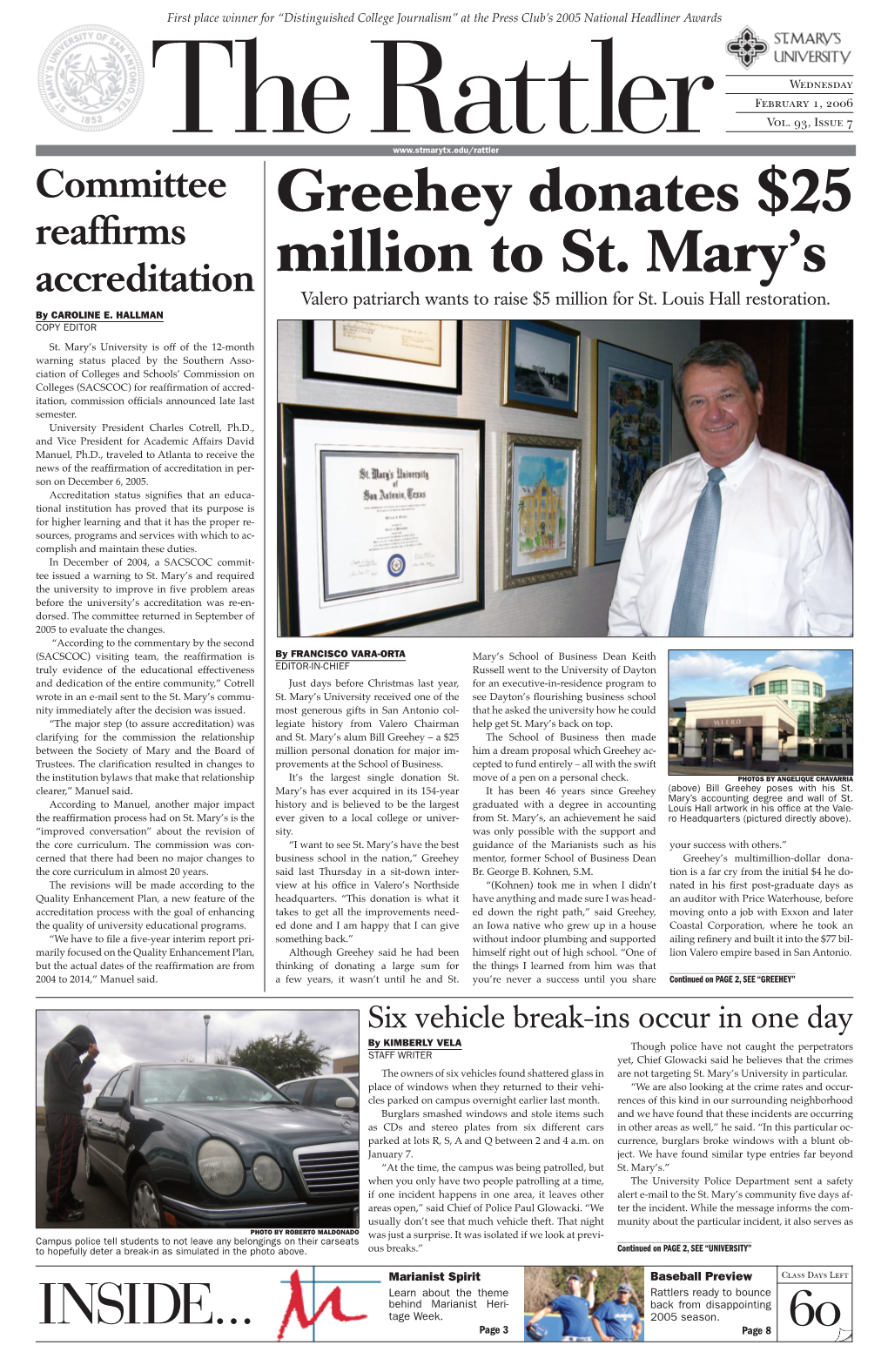 Greehey Donates $25 Million to St. Mary's