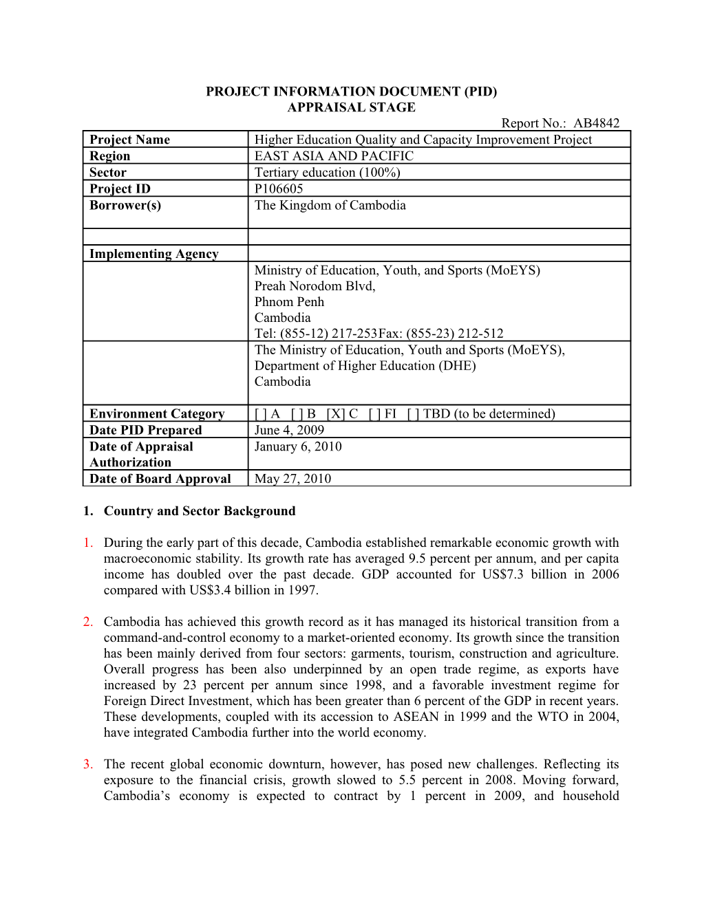 Project Information Document (Pid) s59