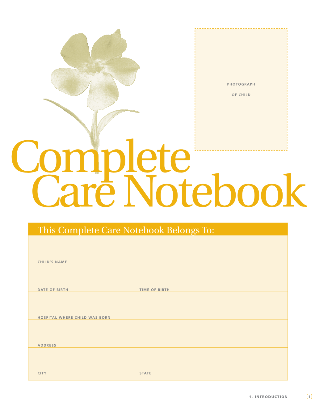 This Complete Care Notebook Belongs To