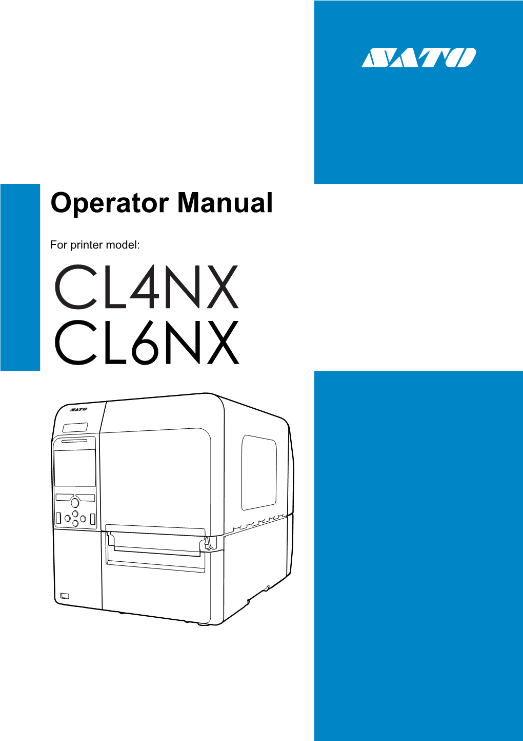 CL4NX/CL6NX Operator Manual 1 Table of Contents