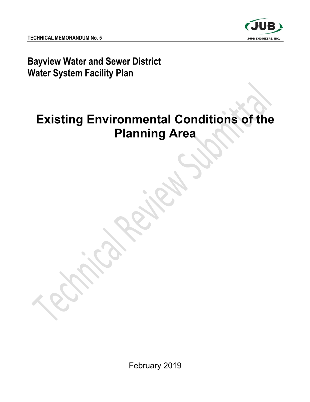 Existing Environmental Conditions of the Planning Area