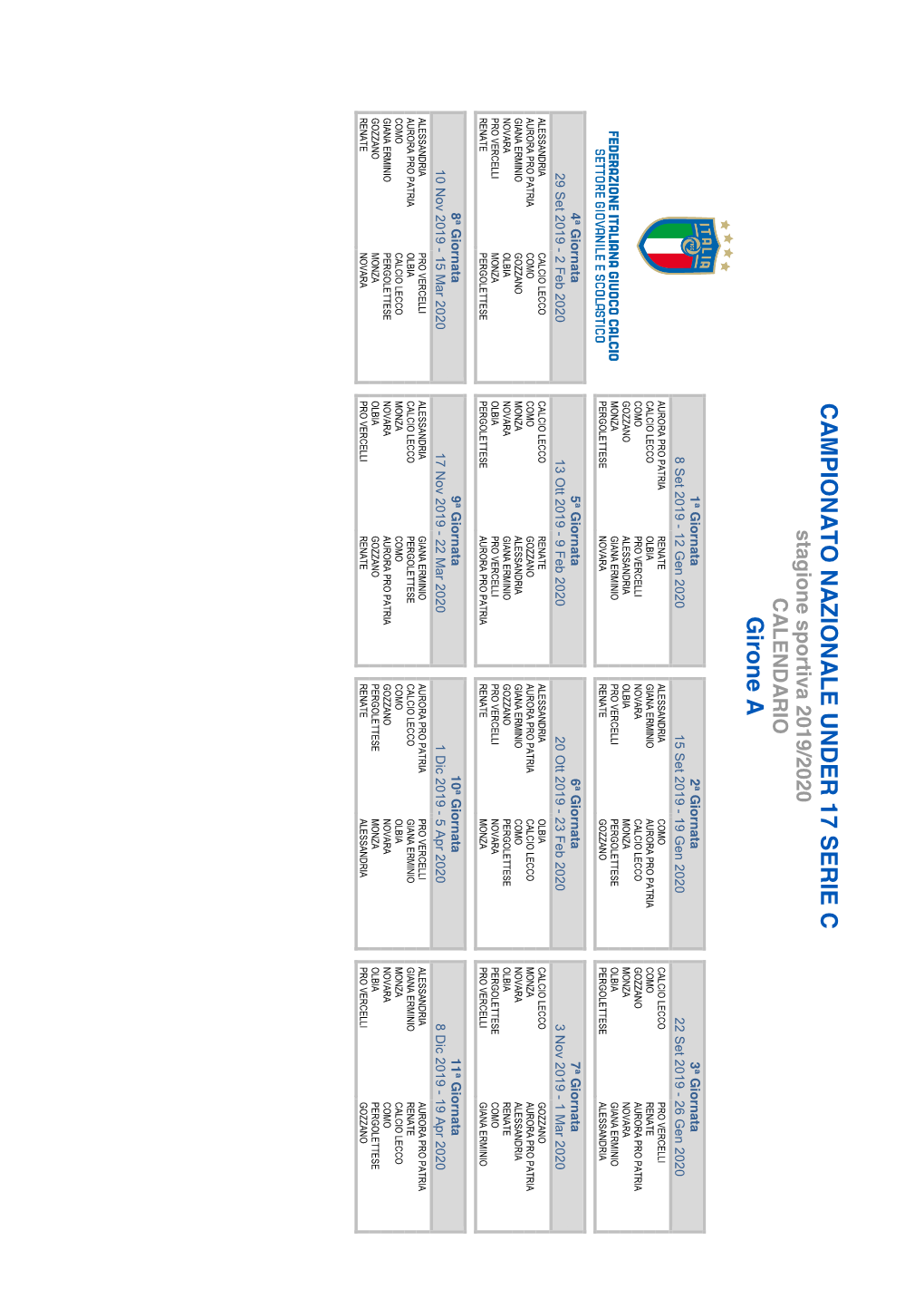 Alessandria Aurora Pro Patria Como Giana Erminio Gozzano Renate