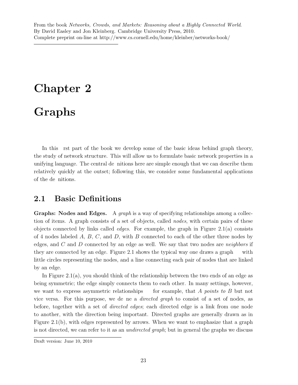 Chapter 2 Graphs