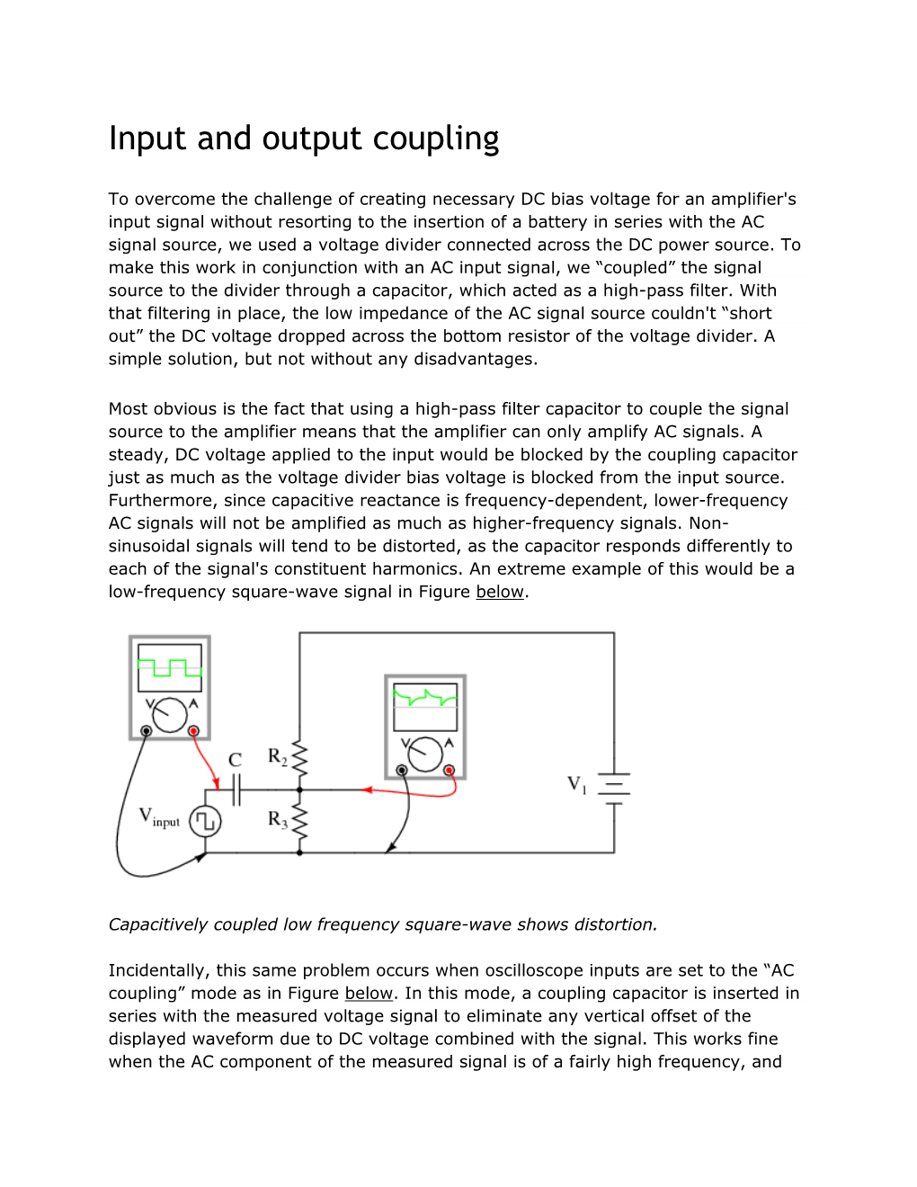 Input and Output Coupling