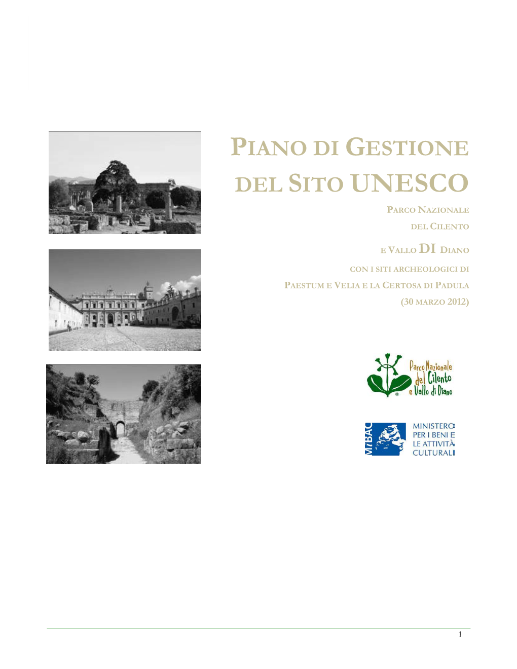 Piano Di Gestione Del Sito Unesco