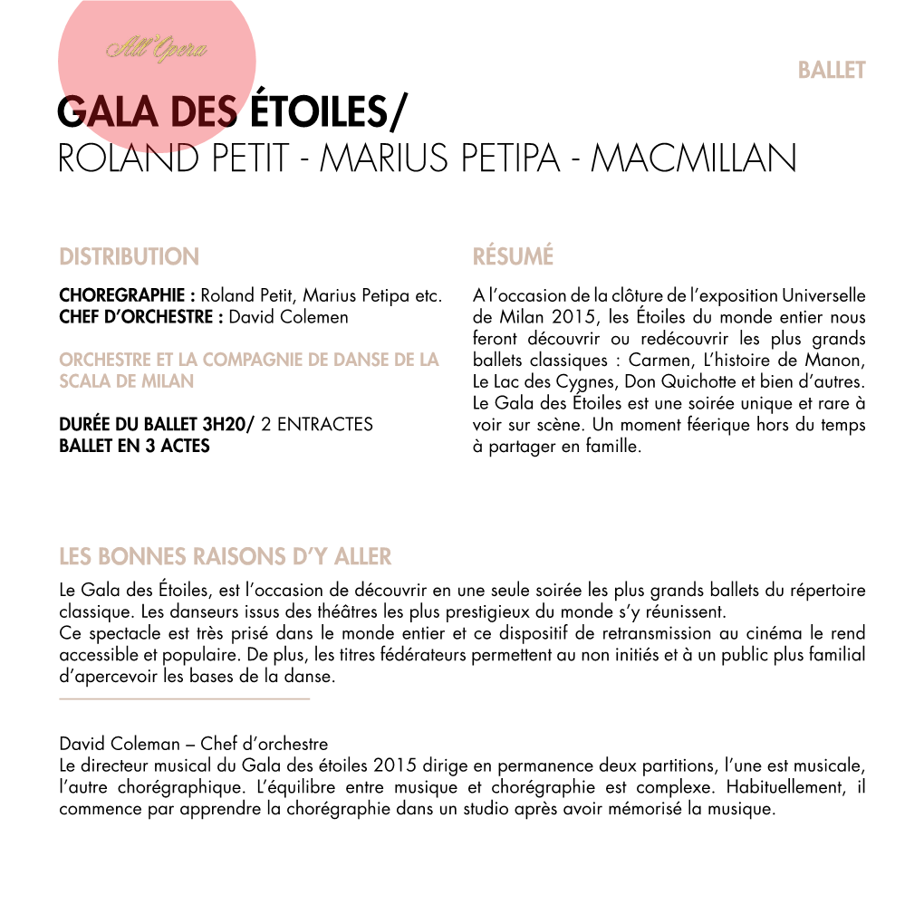 Gala Des Étoiles/ Roland Petit - Marius Petipa - Macmillan