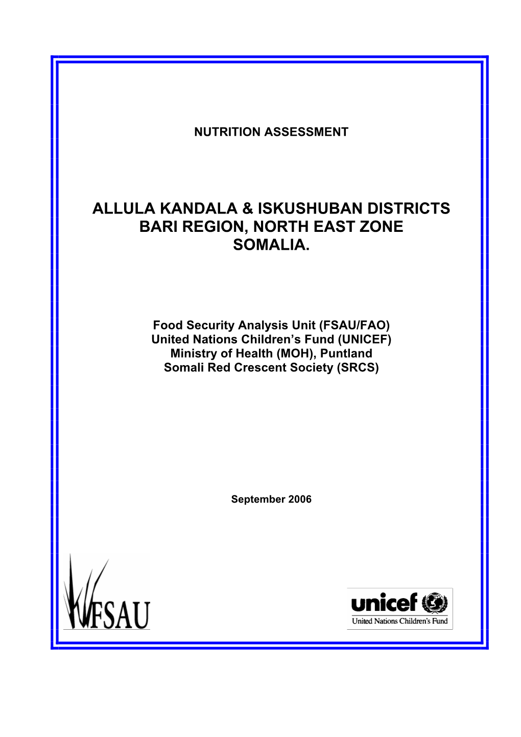 Allula Kandala Iskushuban Nutrition Assessment