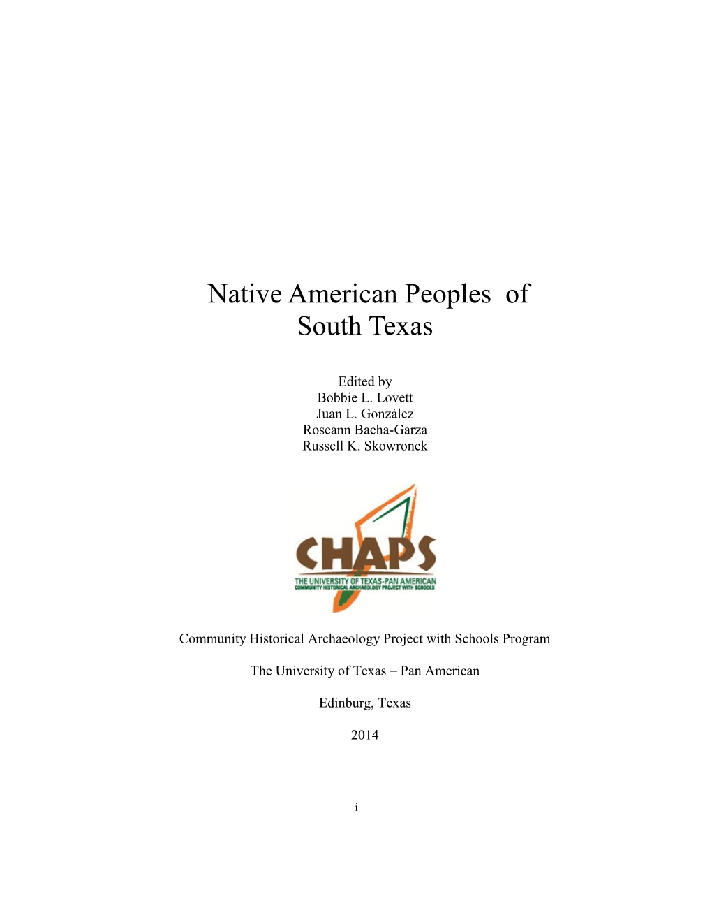 Native American Peoples of South Texas