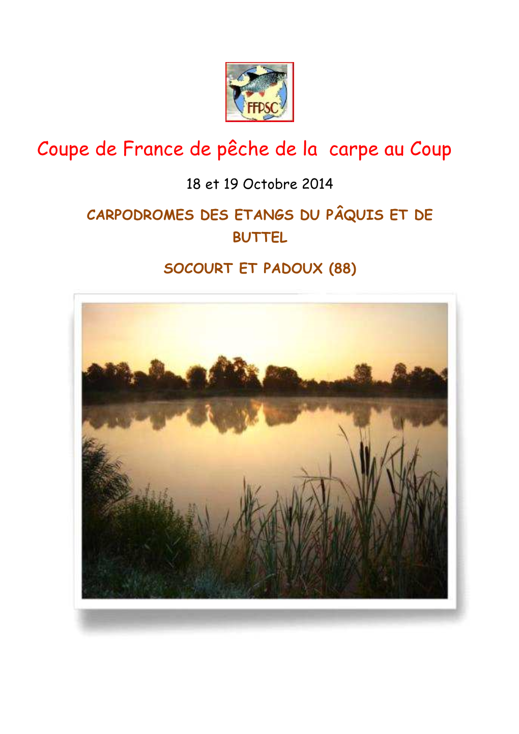 Coupe De France De Pêche De La Carpe Au Coup