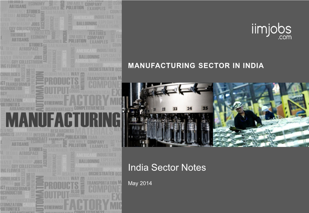 Manufacturing Sector in India