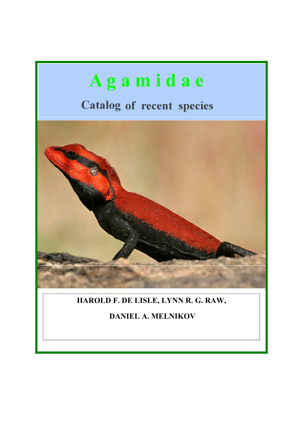 Family AGAMIDAE 11-19