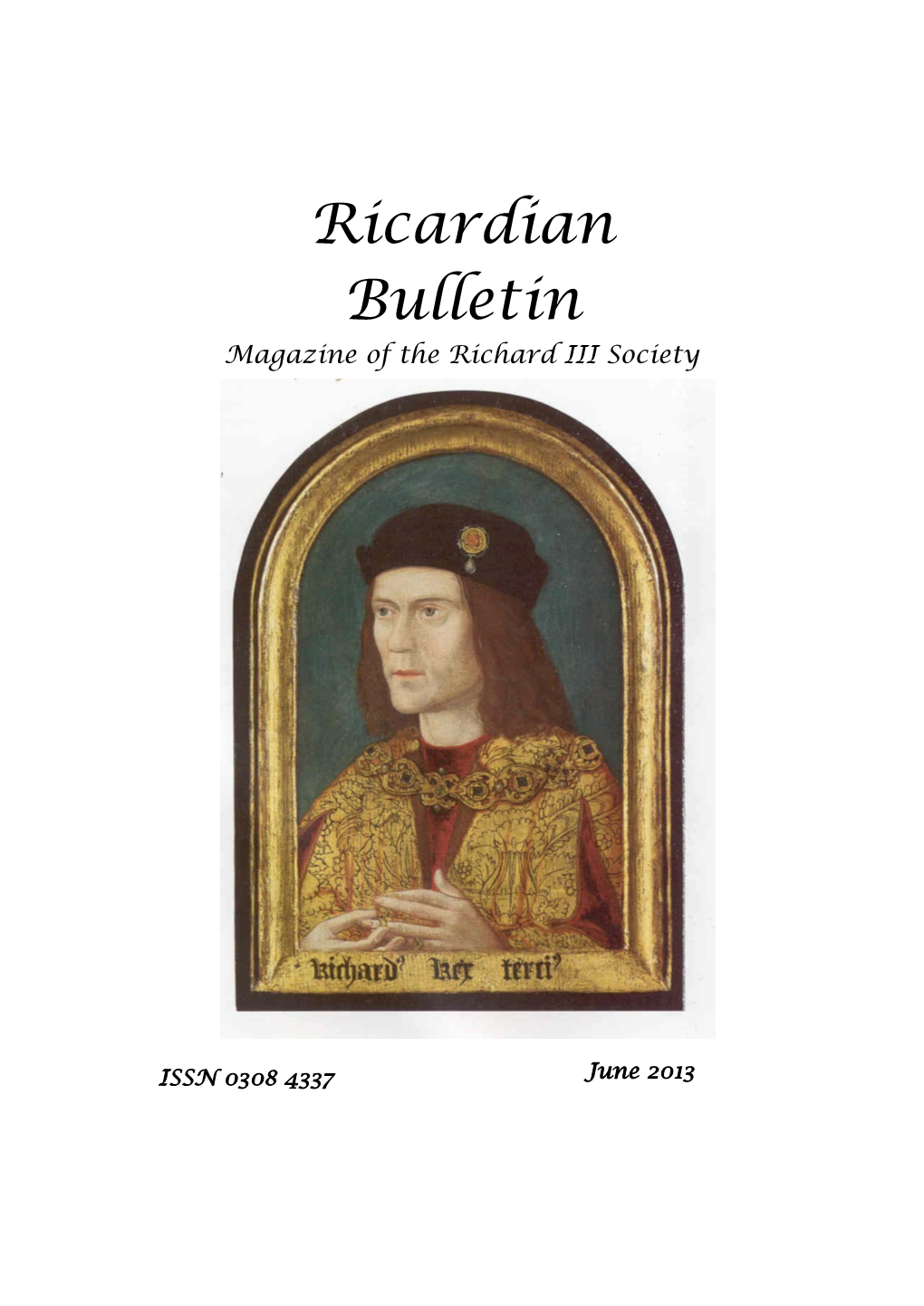 Ricardian Bulletin June 2013