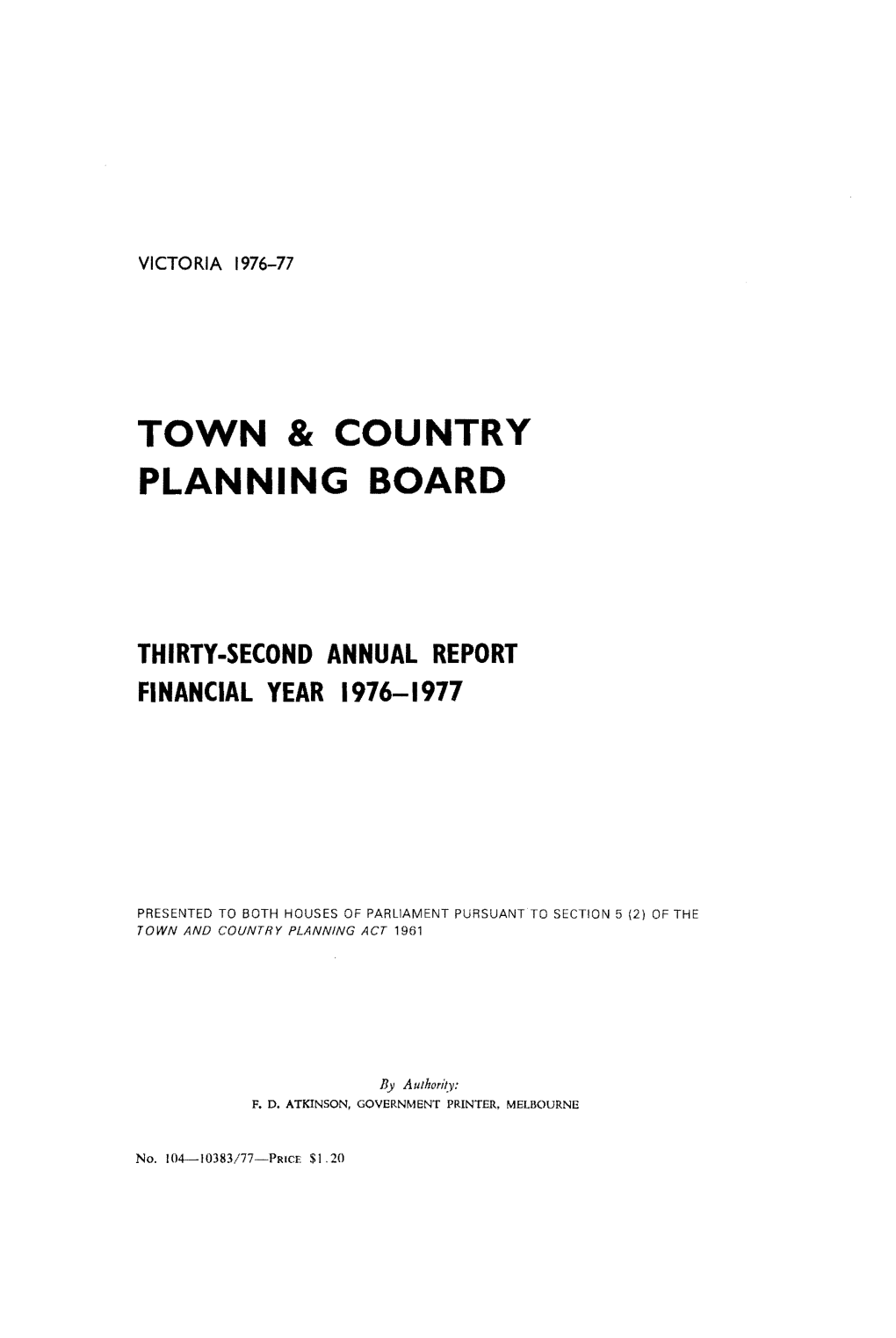 Town & Country Planning Board