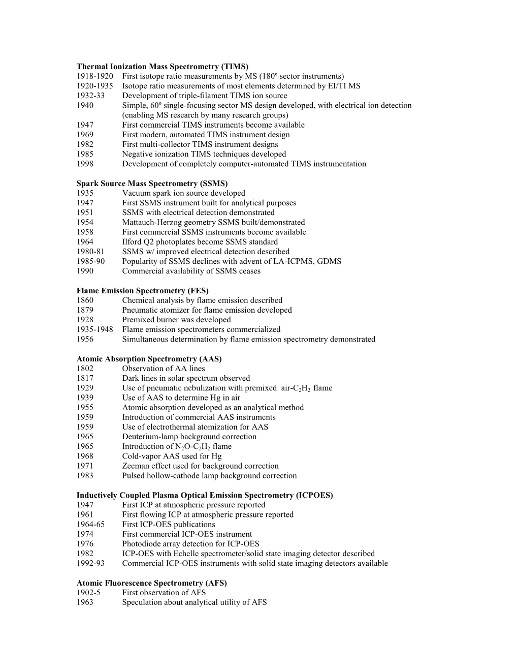 Thermal Ionization Mass Spectrometry (TIMS) 1918-1920 First Isotope