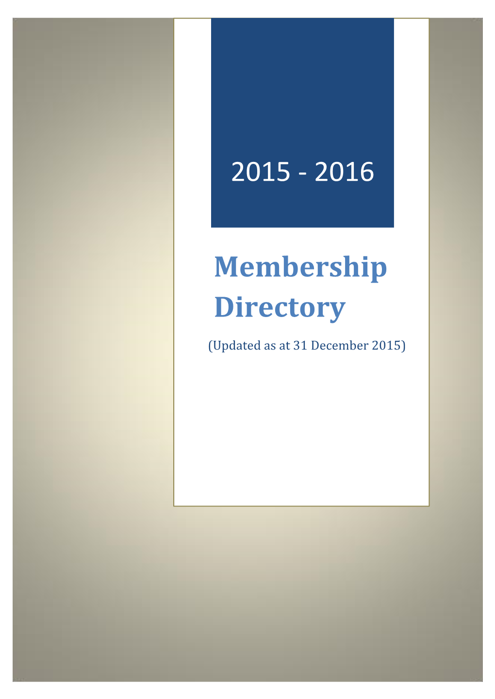 Membership Listing 2015