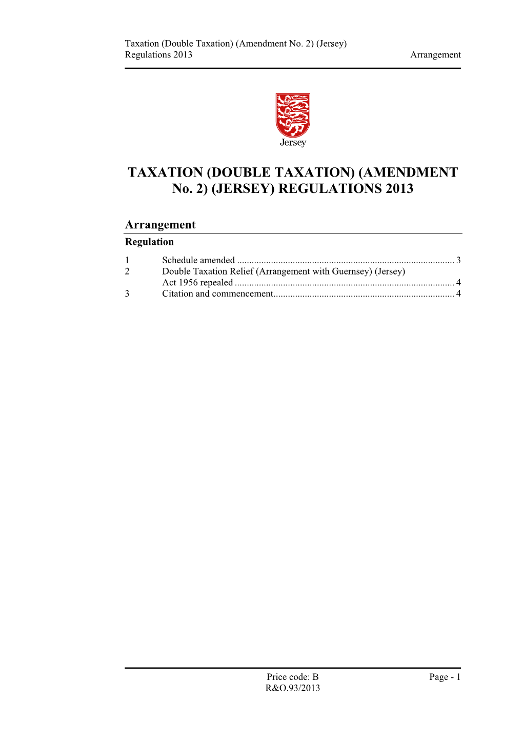 Regulations 2013 Arrangement