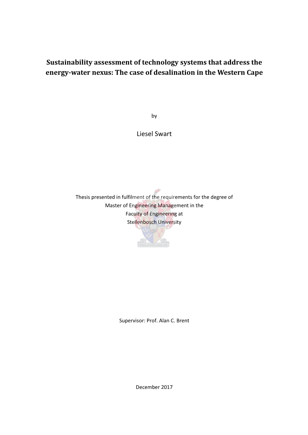 Sustainability Assessment of Technology Systems That