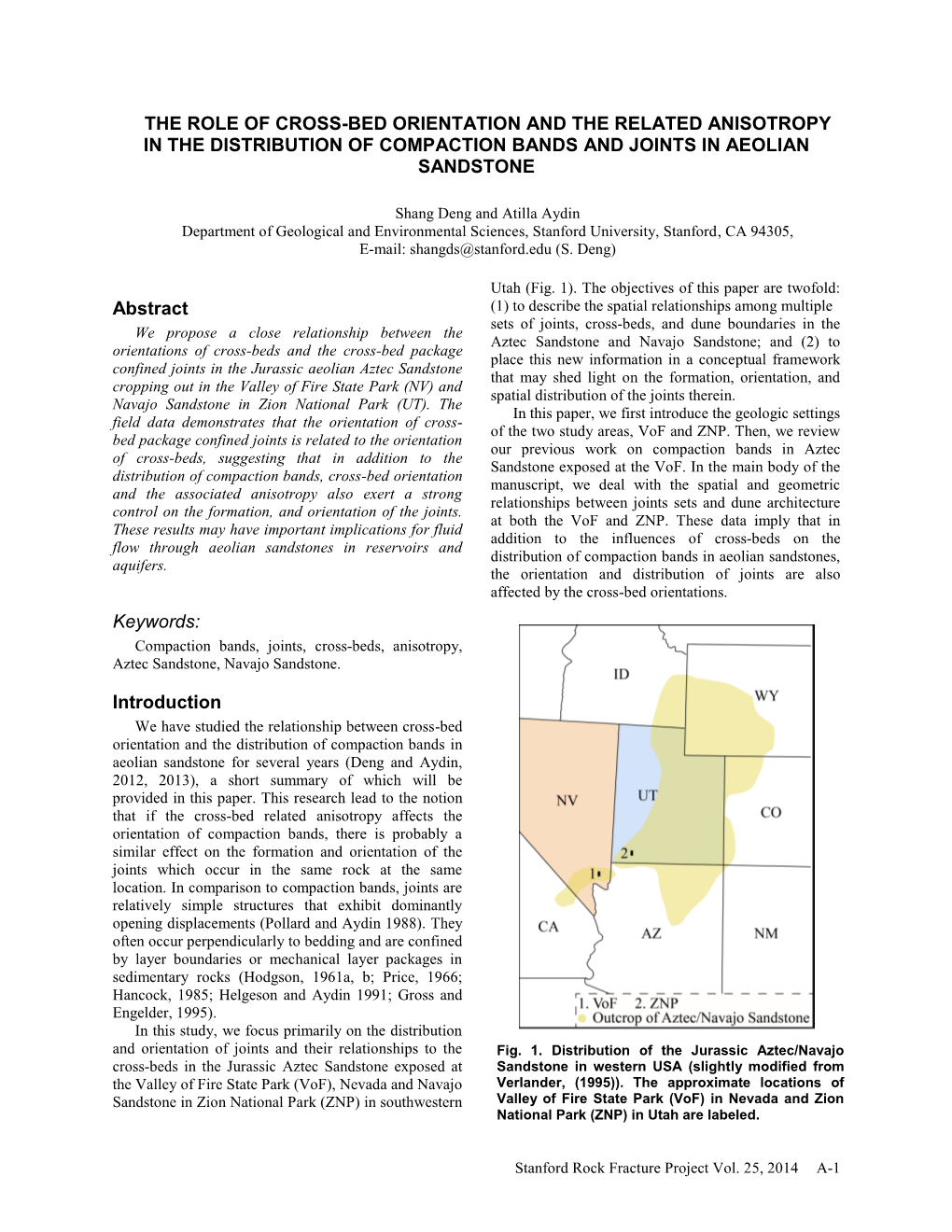 The Role of Cross-Bed Orientation and the Related Anisotropy in the Distribution of Compaction Bands and Joints in Aeolian Sandstone