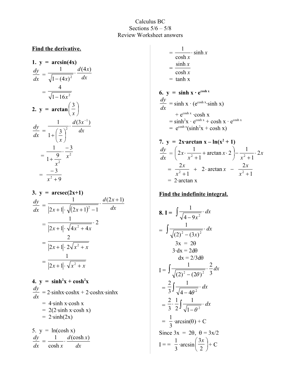 Find the Derivative