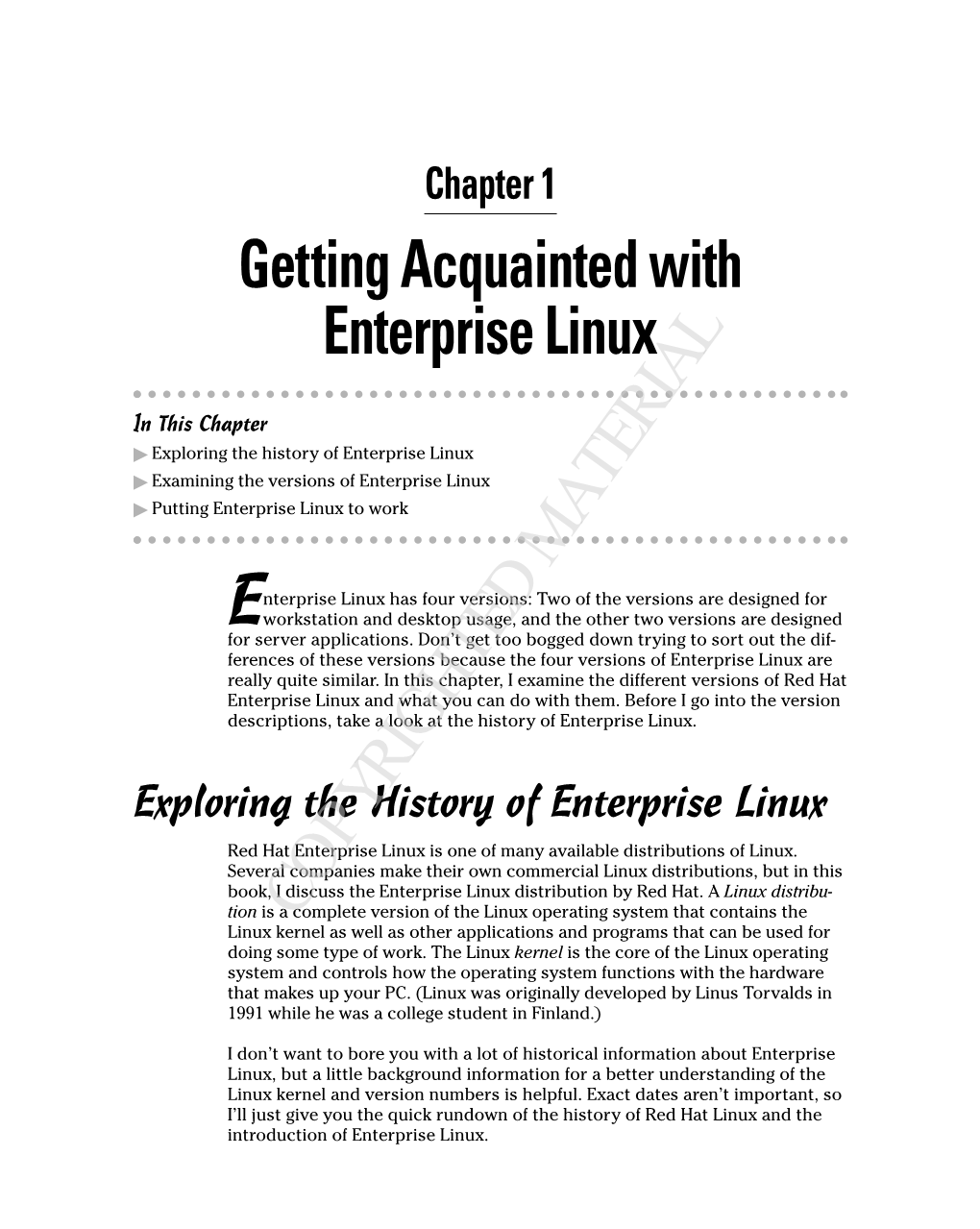 Getting Acquainted with Enterprise Linux