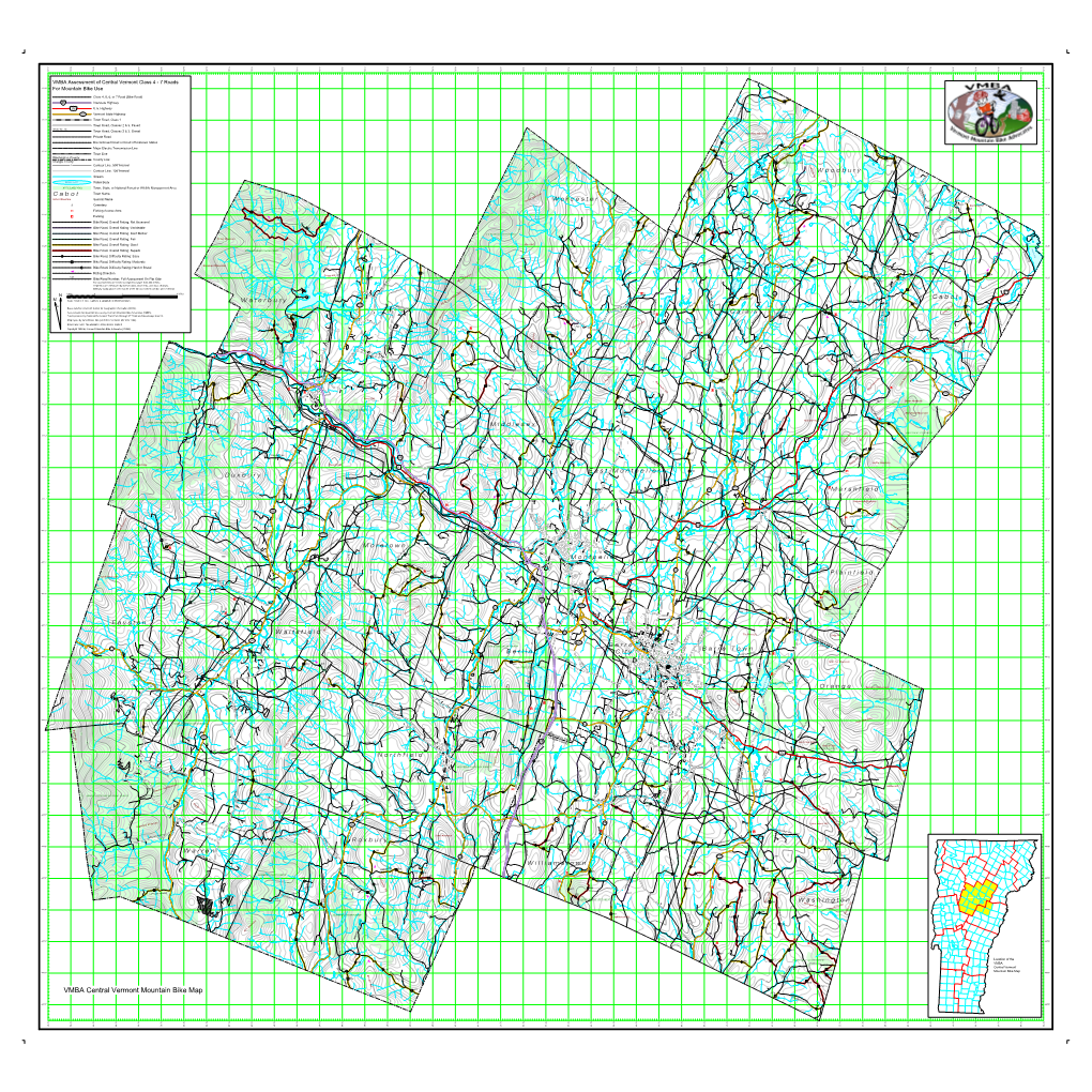 VMBA Central Vermont Mountain Bike Map 478 YD E