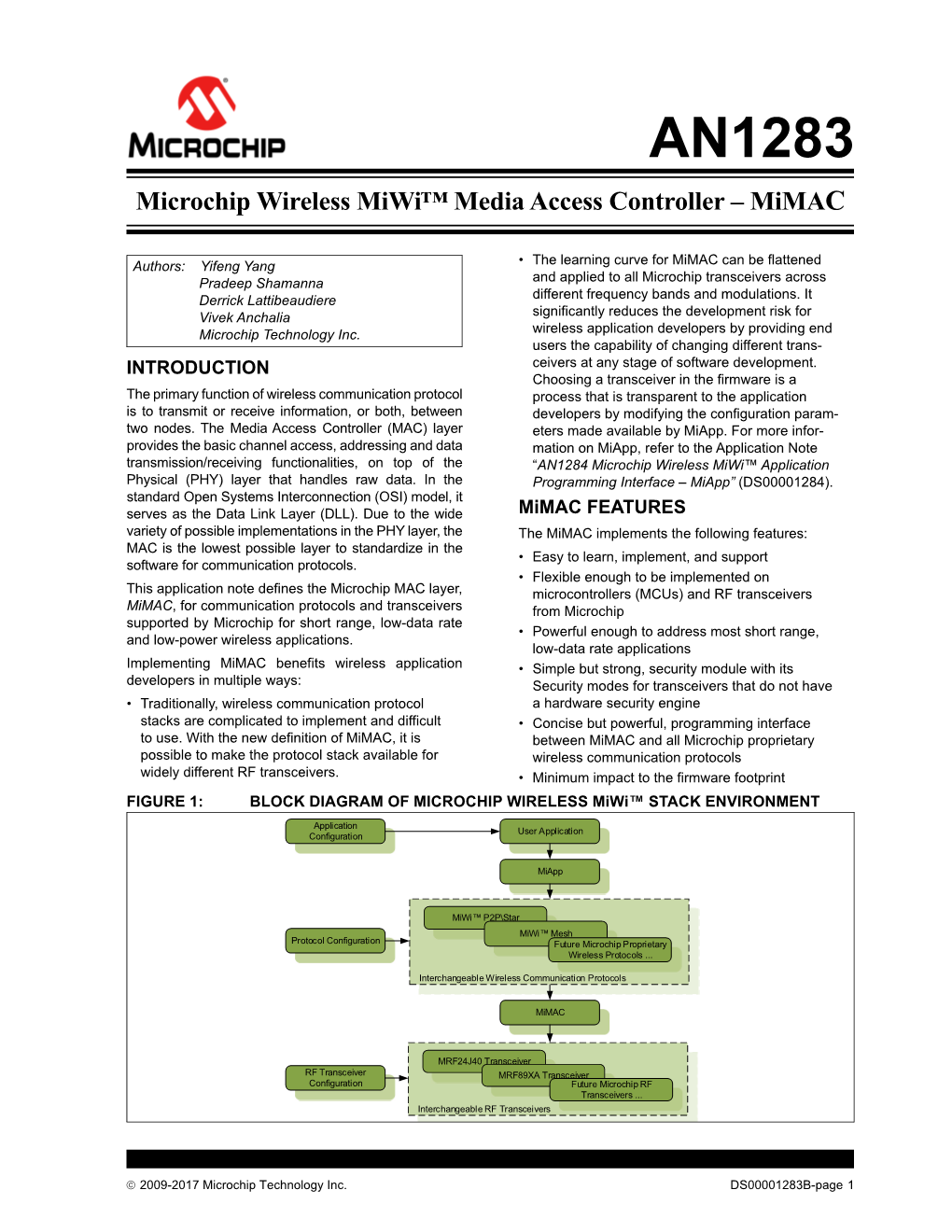Microchip Wireless Miwi Media Access