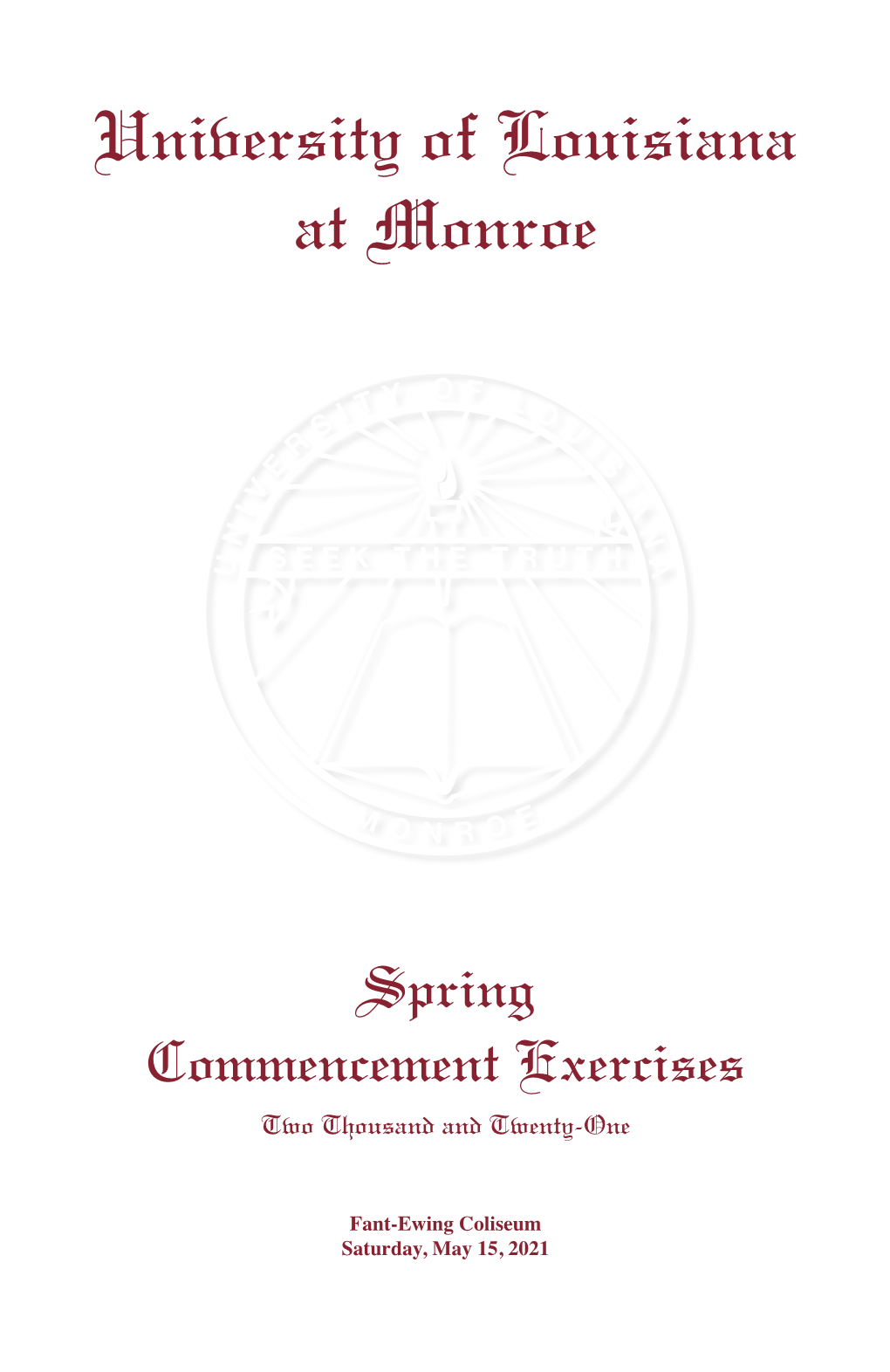 Commencement Program