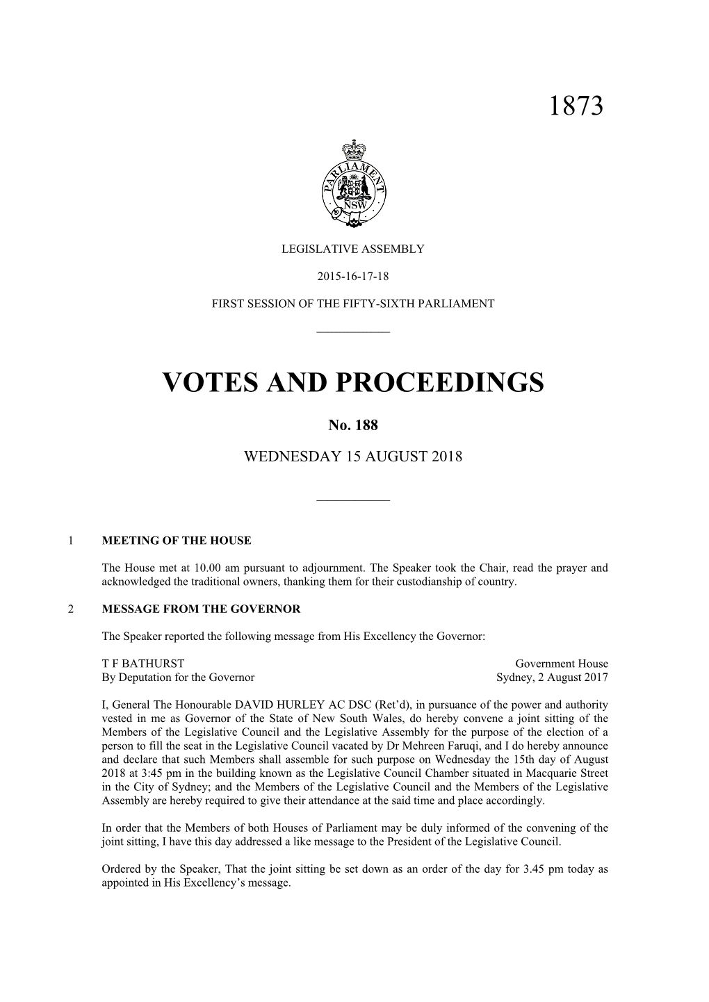 1873 Votes and Proceedings