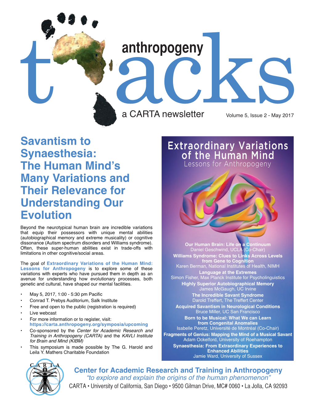 T Acksa CARTA Newsletter Volume 5, Issue 2 - May 2017