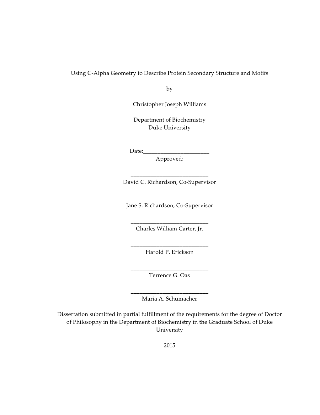 Alpha Geometry to Describe Protein Secondary Structure and Motifs