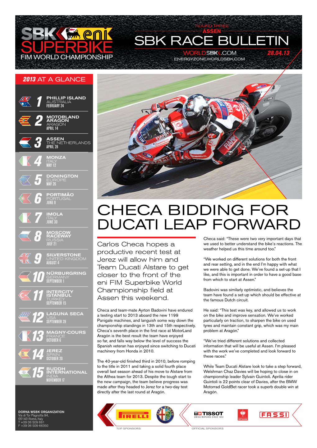 Checa Bidding for Ducati Leap Forward