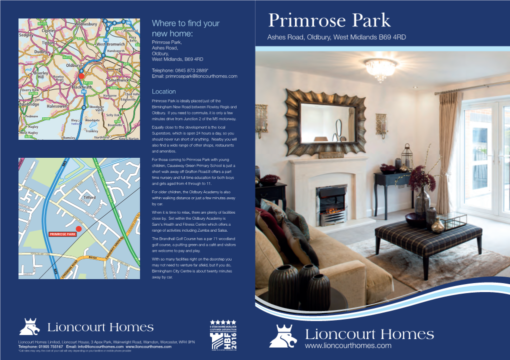 Primrose Park New Home: Ashes Road, Oldbury, West Midlands B69 4RD Primrose Park, Ashes Road, Oldbury, West Midlands, B69 4RD
