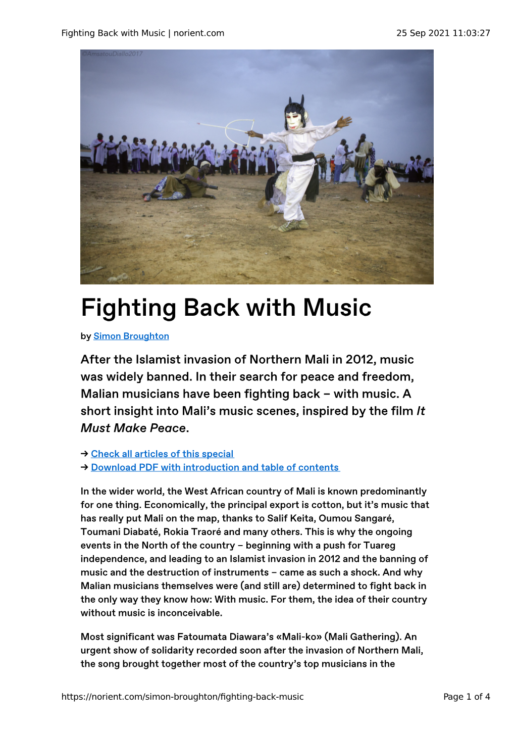 Fighting Back with Music | Norient.Com 25 Sep 2021 11:03:27