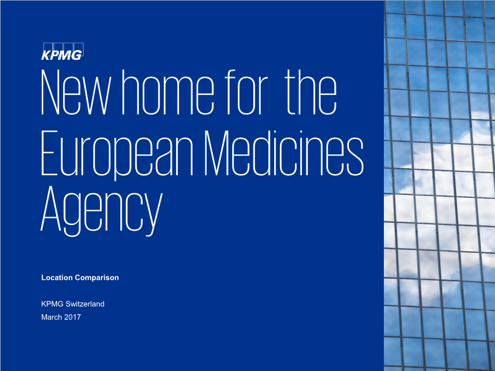 New Home for the European Medicines Agency