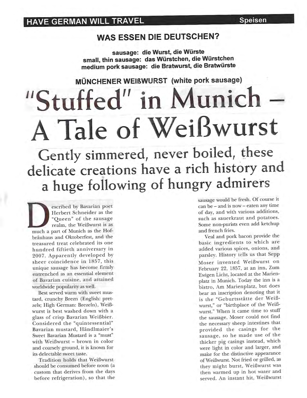 "Stuffed" in Munich