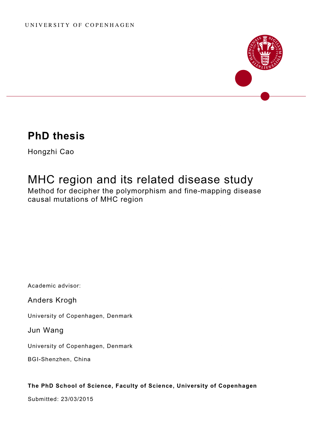 MHC Region and Its Related Disease Study