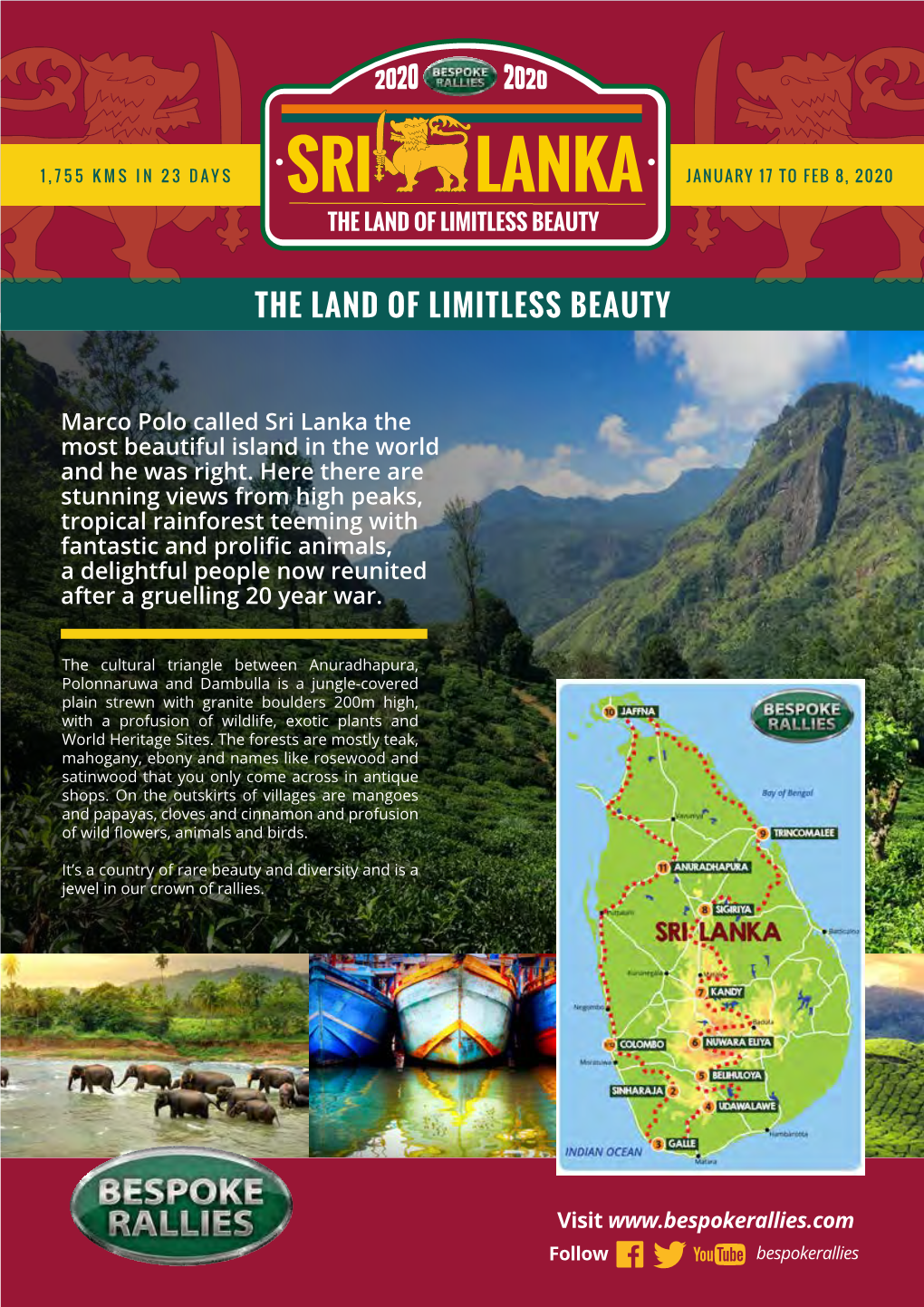 Sri Lanka January 17 to Feb 8, 2020 the Land of Limitless Beauty