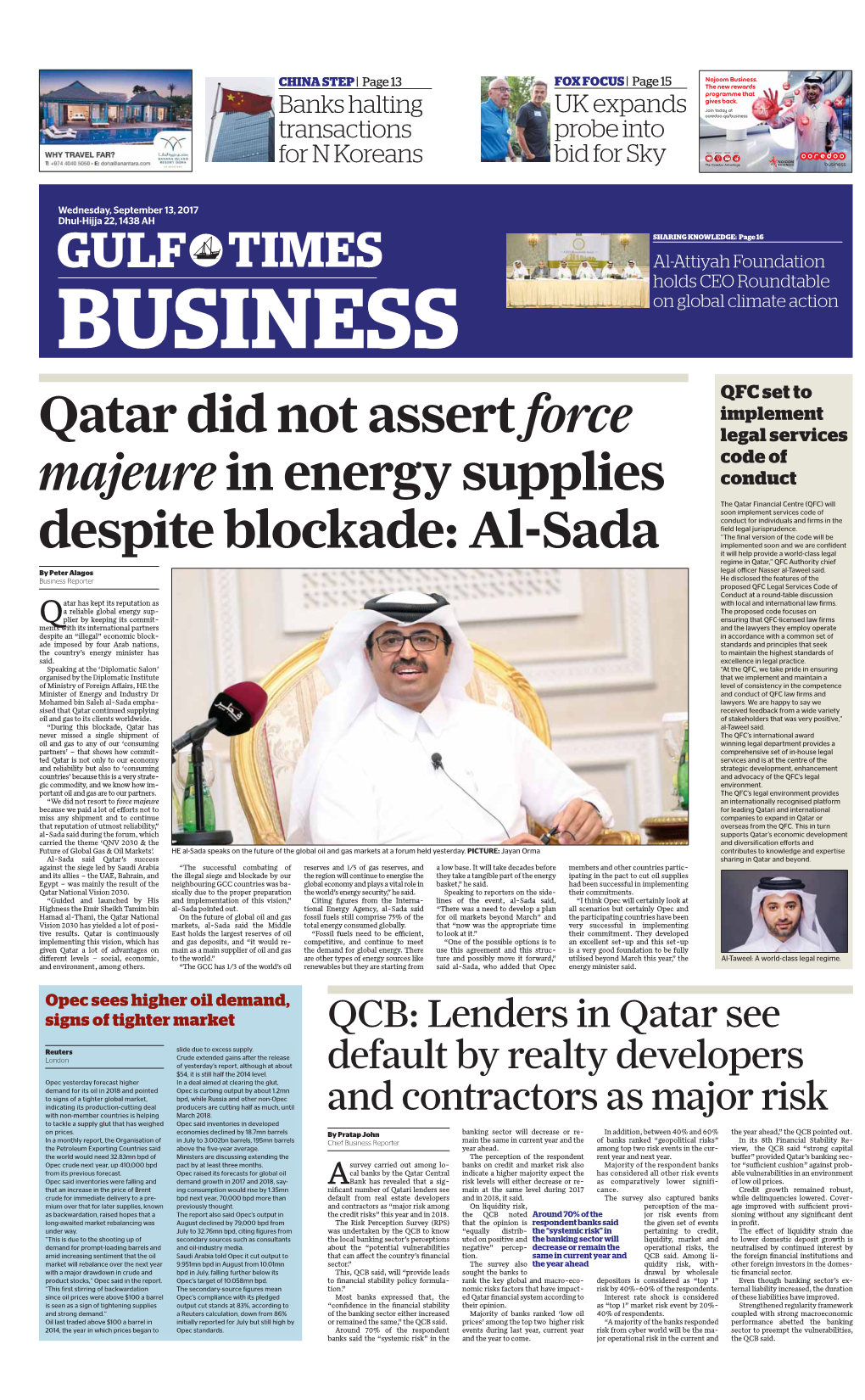 Qatar Did Not Assert Force Majeurein Energy Supplies