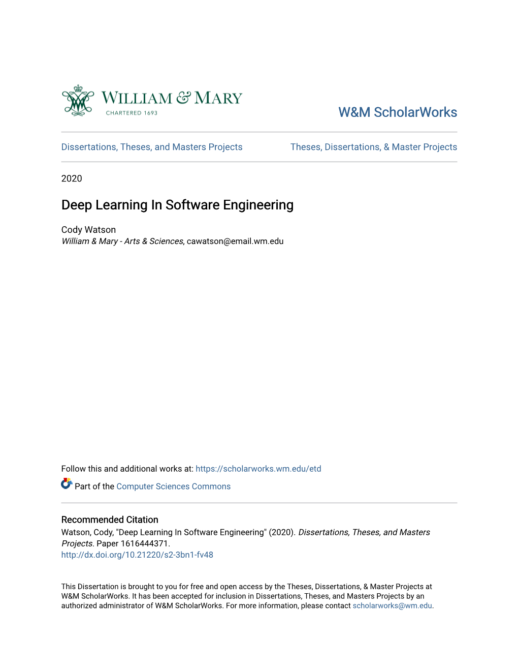 Deep Learning in Software Engineering