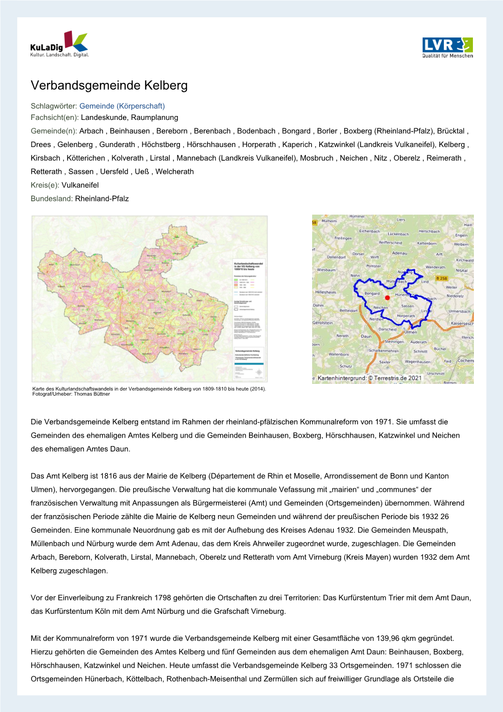 Verbandsgemeinde Kelberg