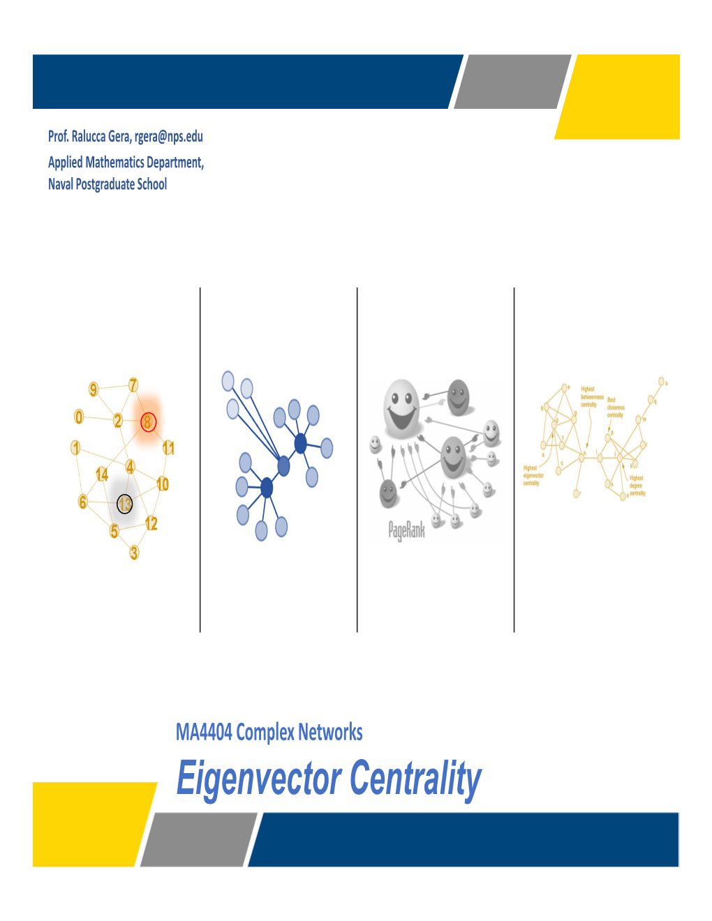Eigenvector Centrality • Compute Eigenvector Centrality